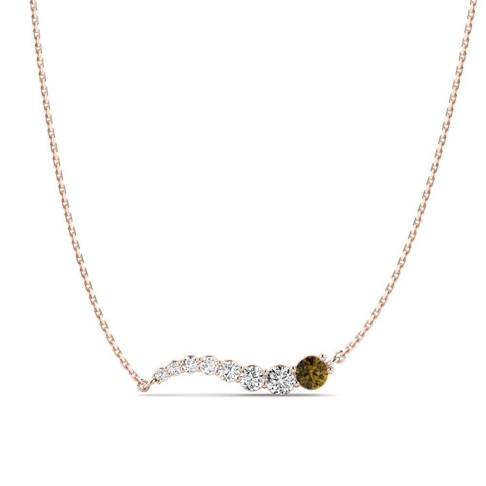 Brown Zircon Women's Necklace Paula