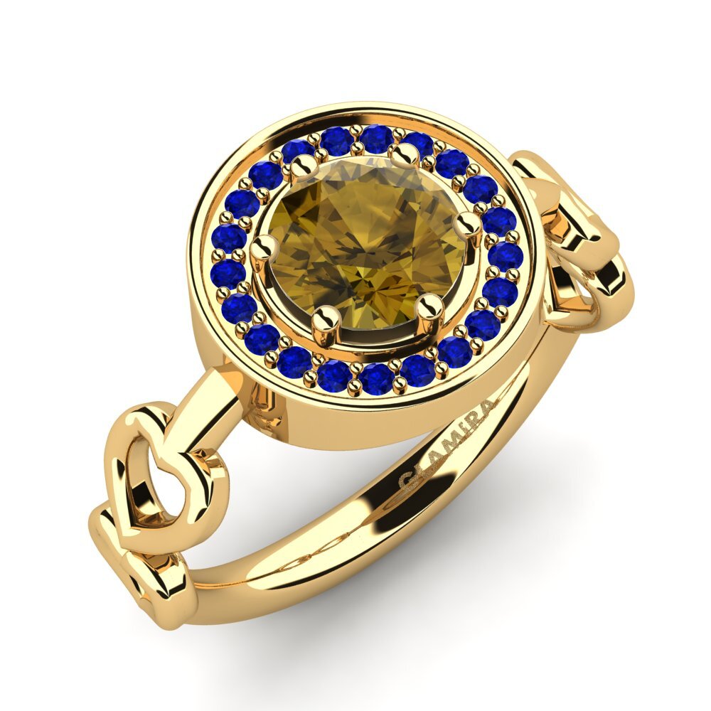 Brown Zircon Engagement Ring Piedad