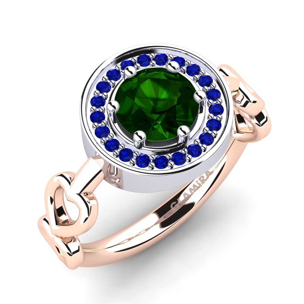 14k Rose & White Gold Engagement Ring Piedad