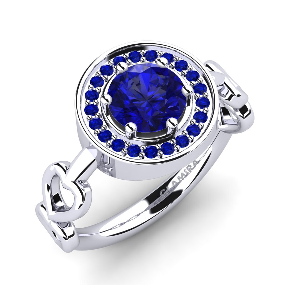 9K White Gold Engagement Ring Piedad