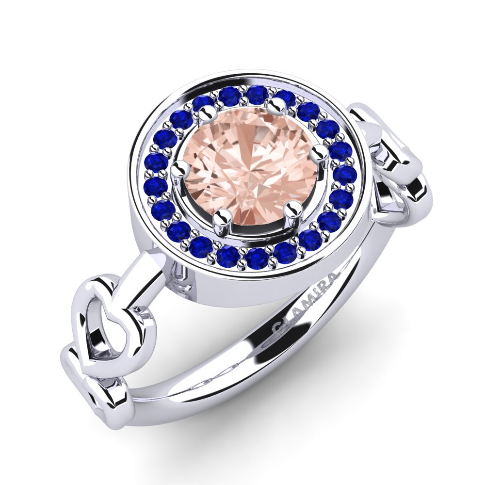 14ct White Gold Morganite Engagement Ring Piedad