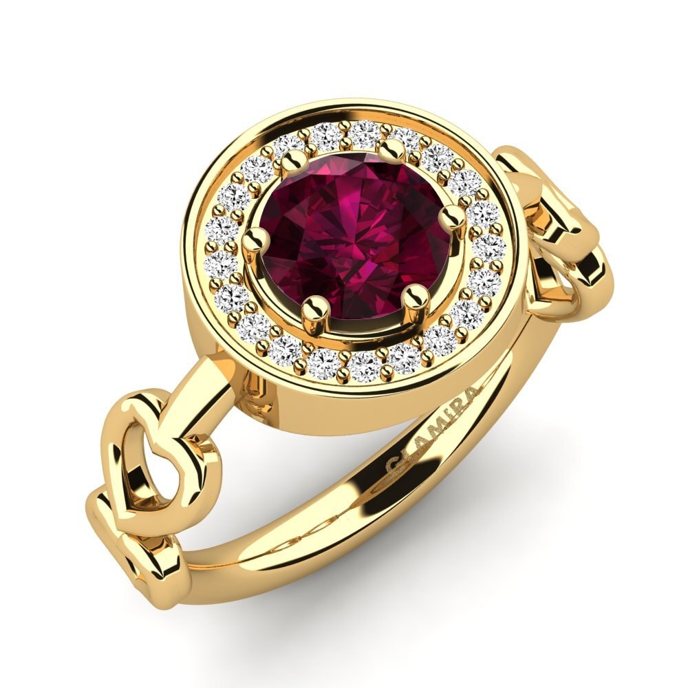 Rhodolite Garnet Engagement Ring Piedad