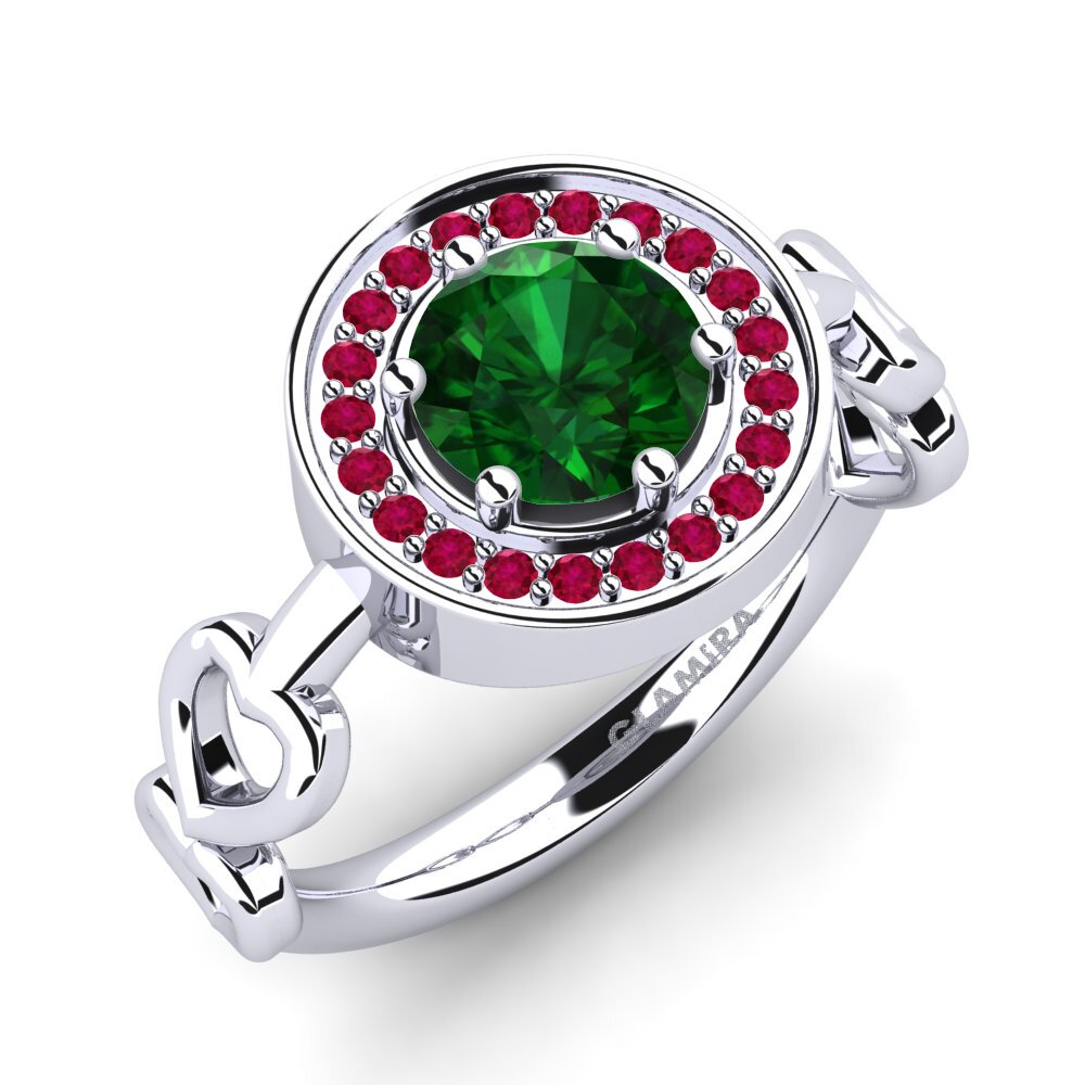 18K Wit Goud Tsavorite Verlovingsring Piedad