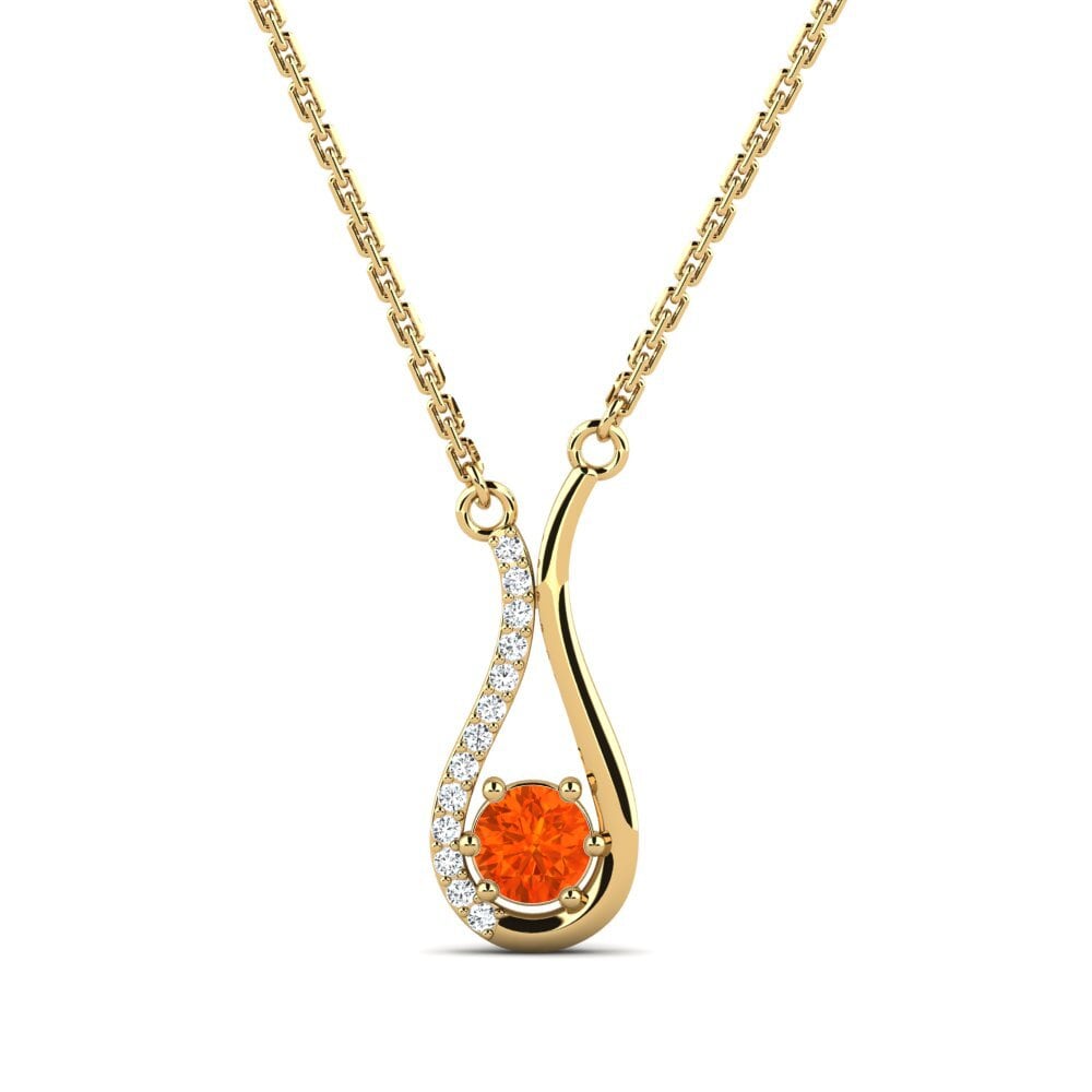 Fire-Opal Women's Necklace Poelon