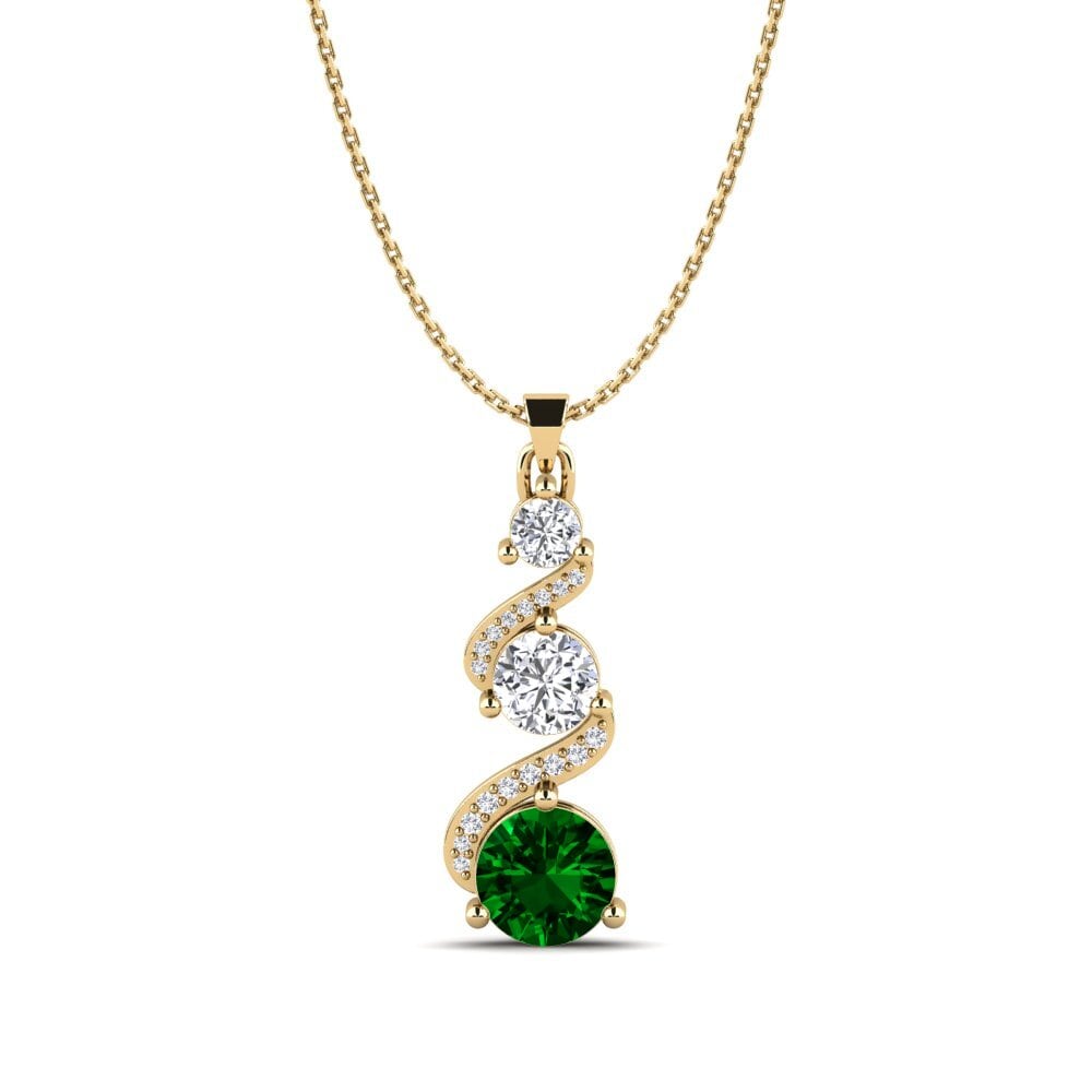 Circonita Verde Colgante de Mujer Polila