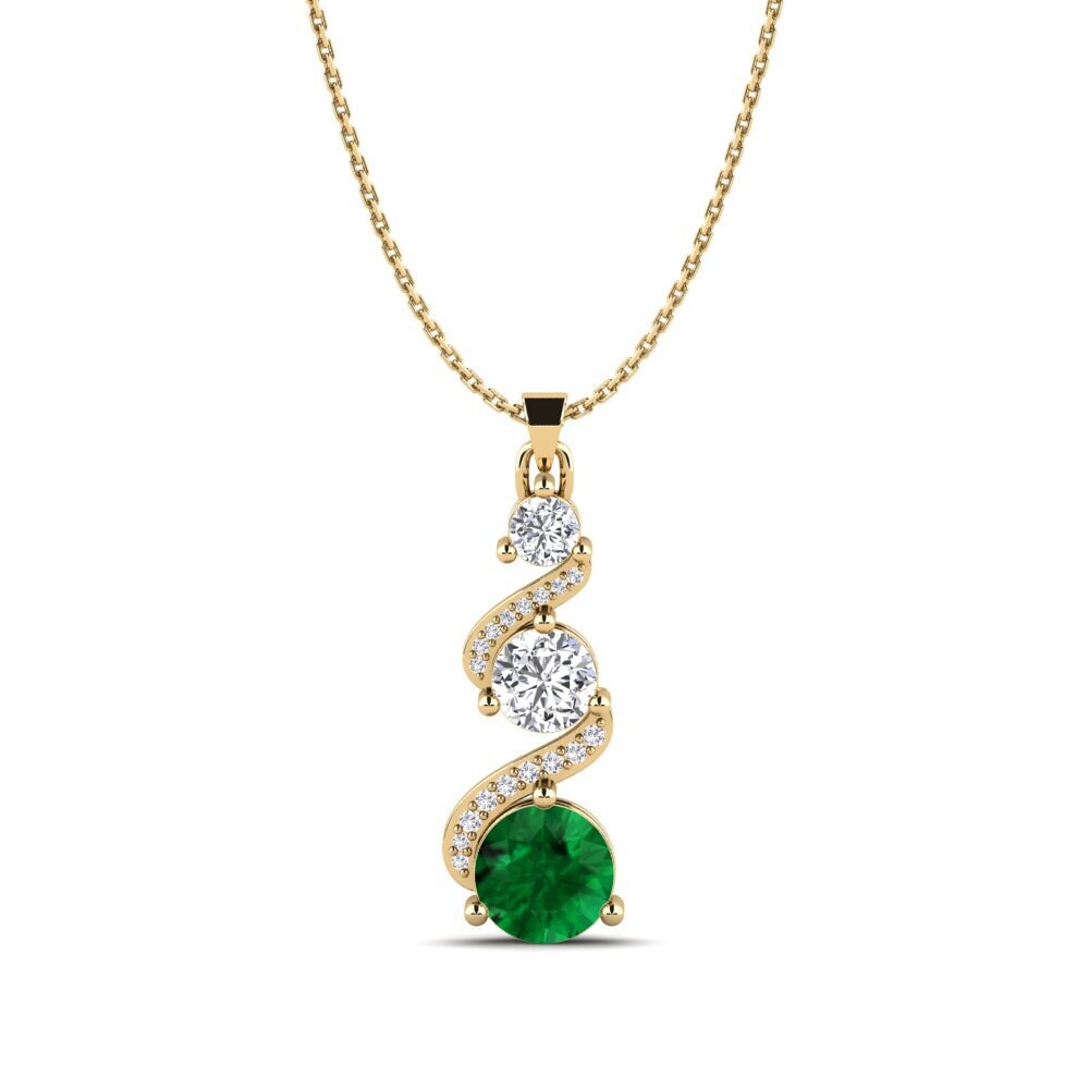 Emerald (Lab Created) Women's Pendant Polila