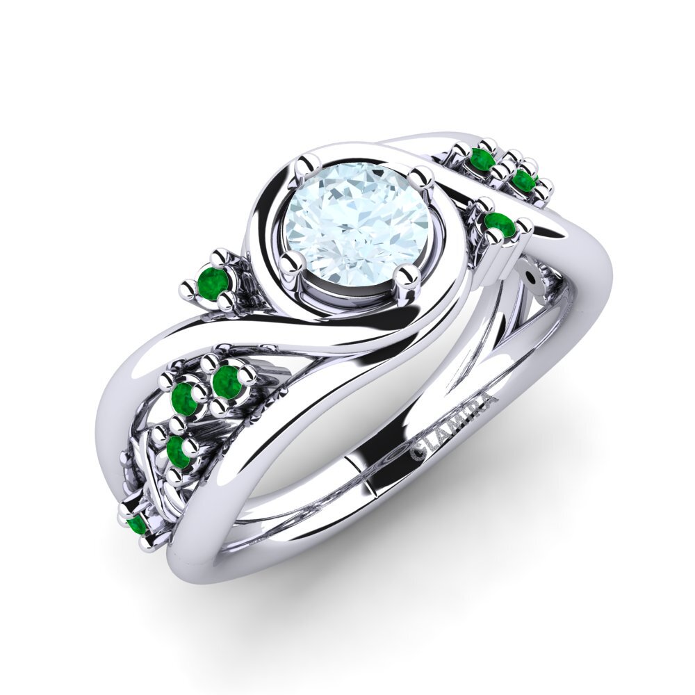 14ct White Gold Engagement Ring Pravin