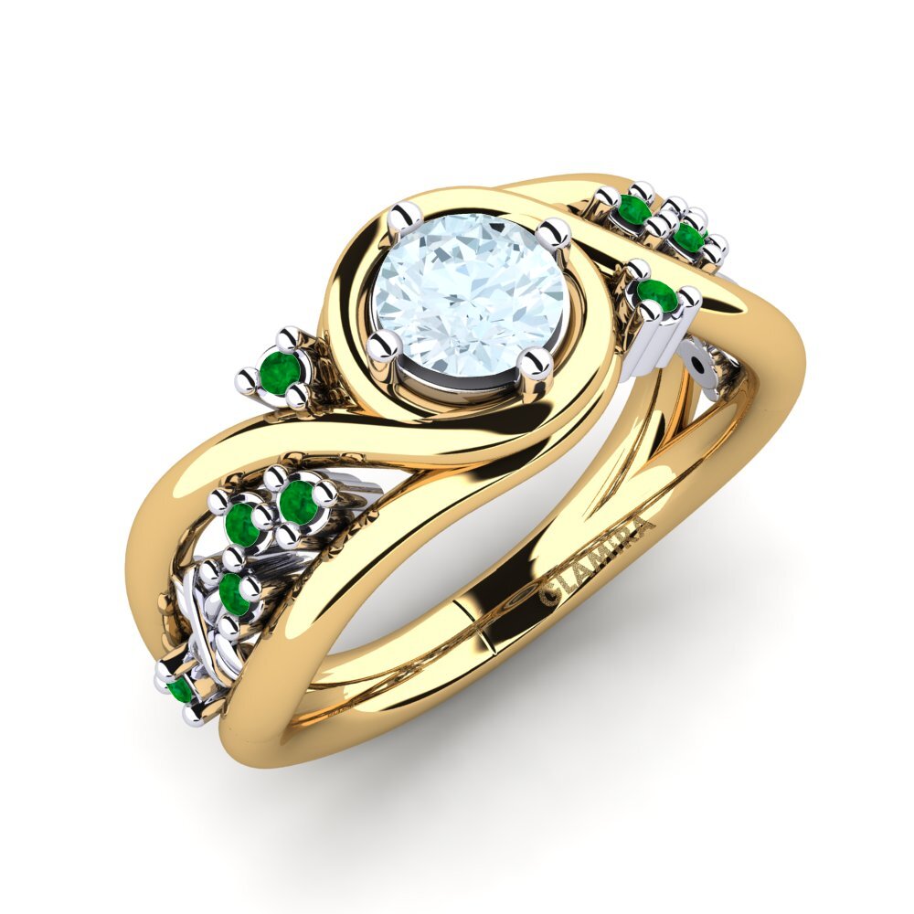 14ct Yellow & White Gold Engagement Ring Pravin