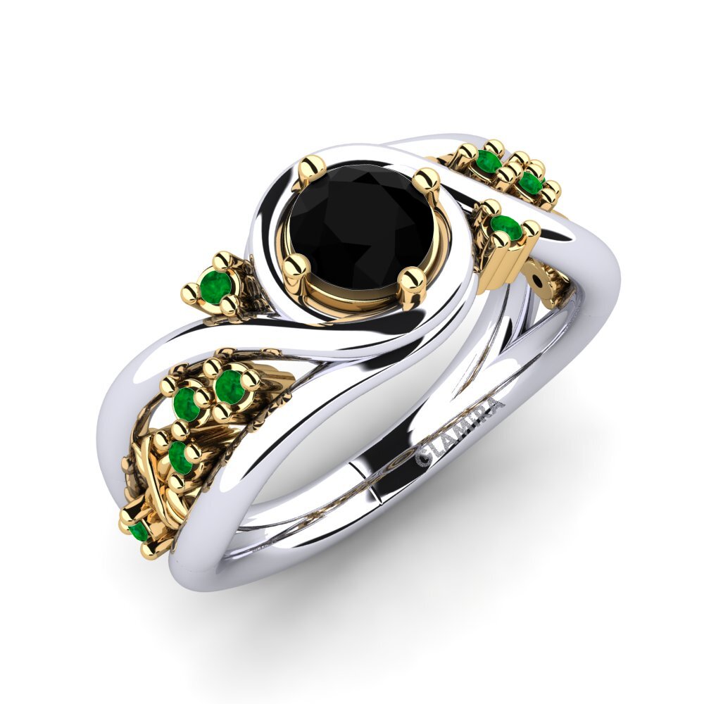 14ct White / Yellow Gold Engagement Ring Pravin