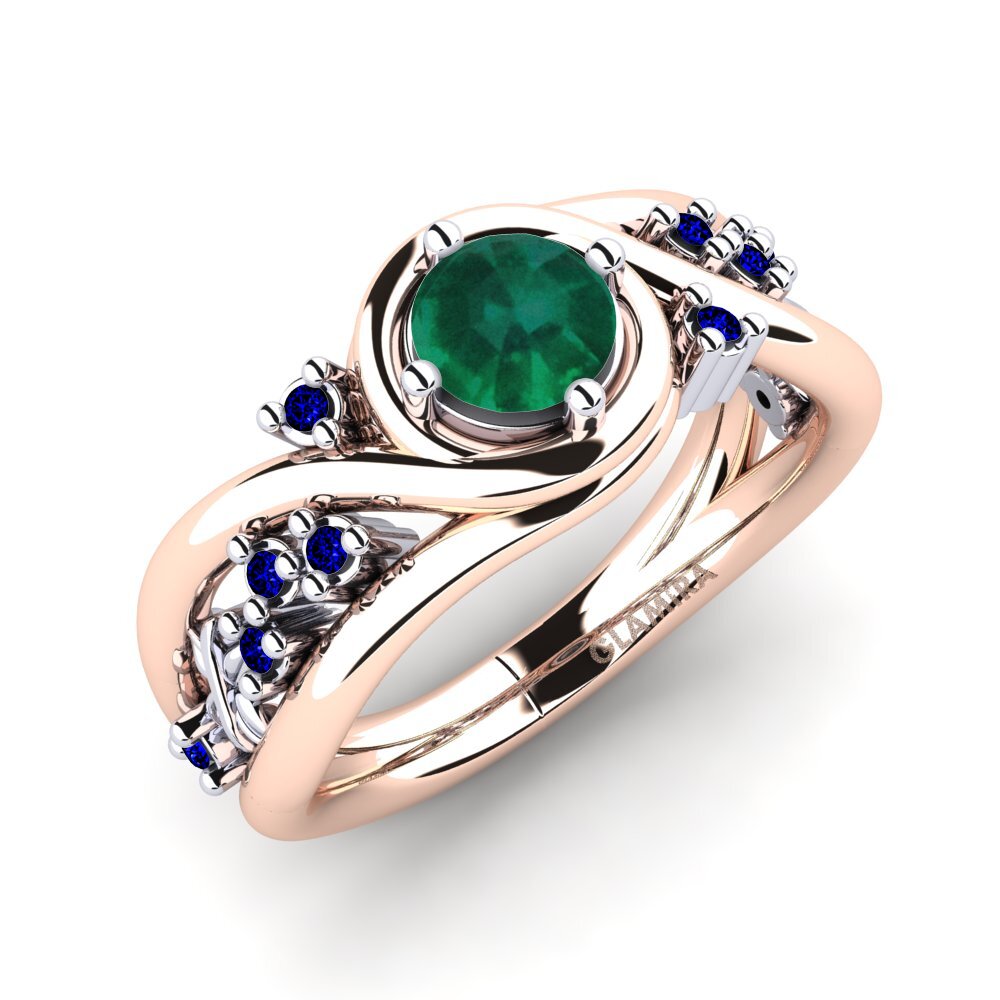 18ct Rose & White Gold Engagement Ring Pravin