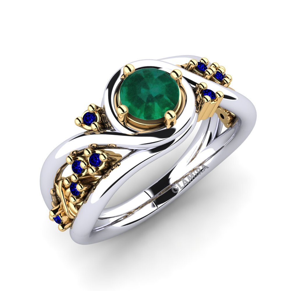 14K White & Yellow Gold Engagement Ring Pravin