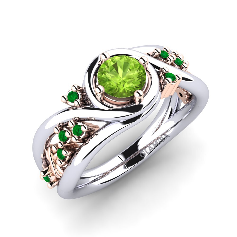 14K White & Rose Gold Engagement Ring Pravin