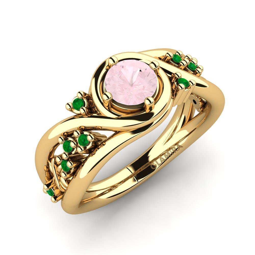 Rose Quartz Engagement Ring Pravin