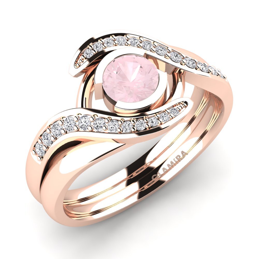 Rose Quartz Engagement Ring Reese