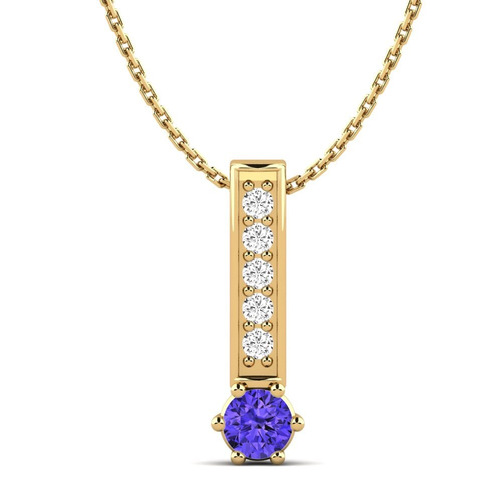 Gelbgold 585 Tansanit Damen anhänger Rolisha