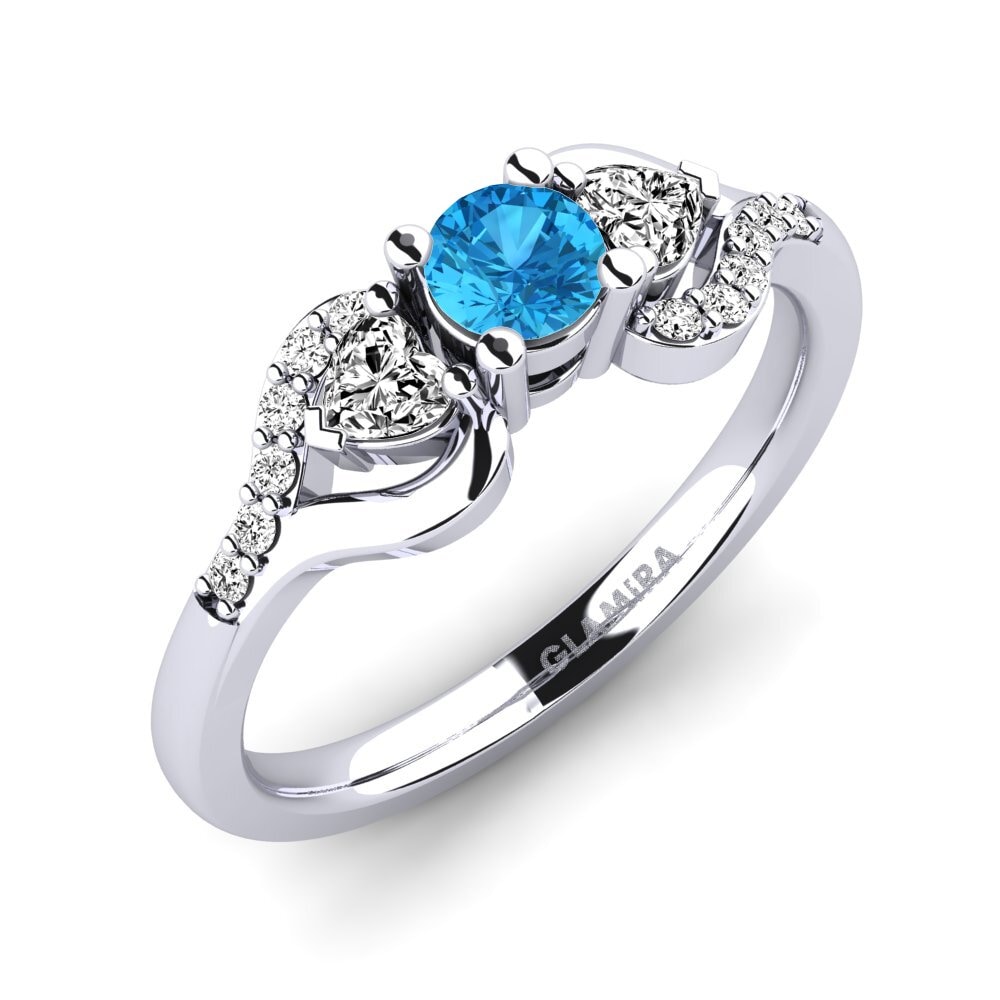 Blue Topaz Engagement Ring Roselina