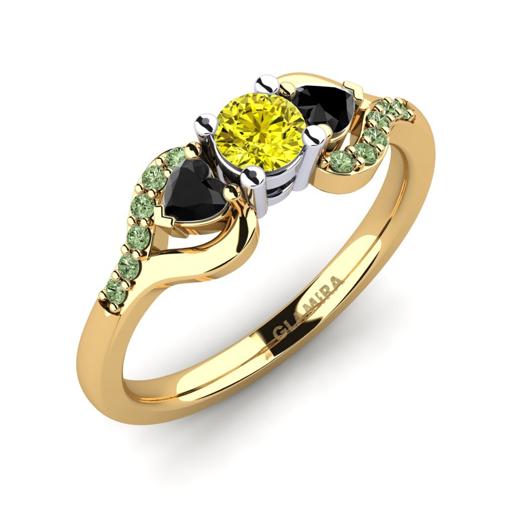 14ct Yellow & White Gold Engagement Ring Roselina