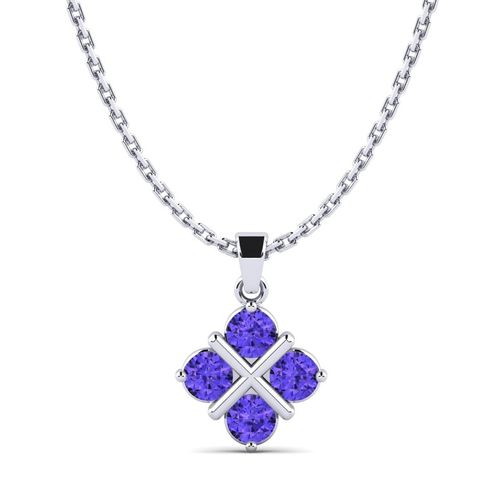 Tròn Đá Tanzanite Mặt dây chuyền nữ Rudolph
