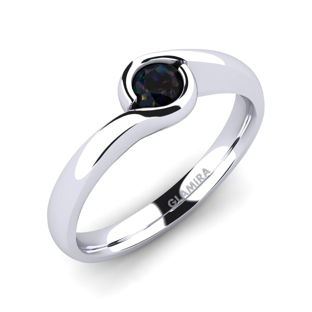 Black Opal Engagement Ring Sabella 0.25 crt