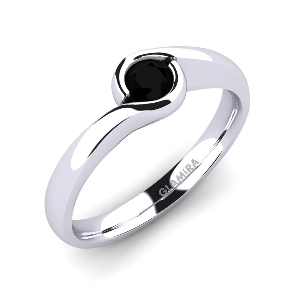 Diamant Noir Bague de fiançailles Sabella 025crt