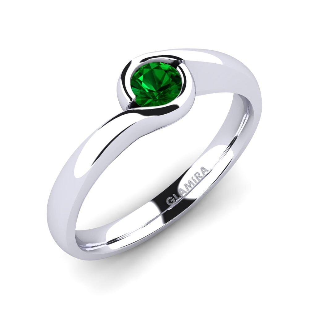 Green Zirconia Engagement Ring Sabella 0.25 crt