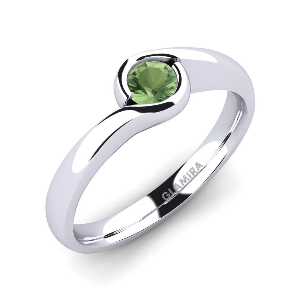 Green Sapphire Engagement Ring Sabella 0.25 crt