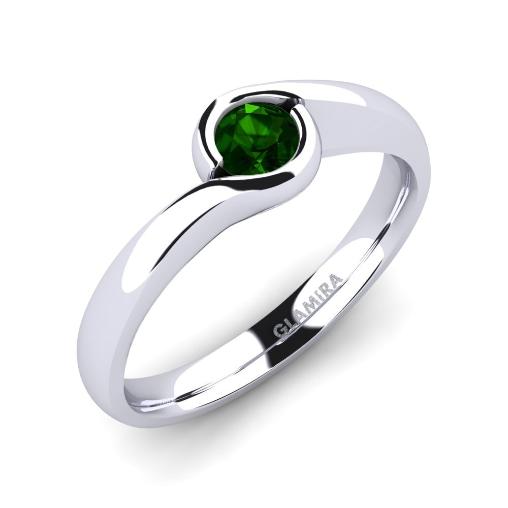 Turmalina verde Anillo de compromiso Sabella 025crt