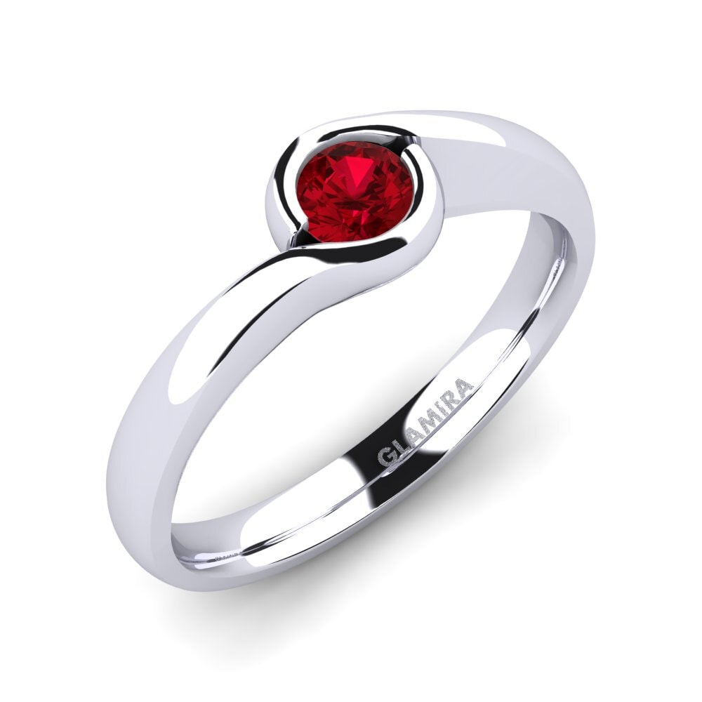Red Zirconia Engagement Ring Sabella 0.25 crt