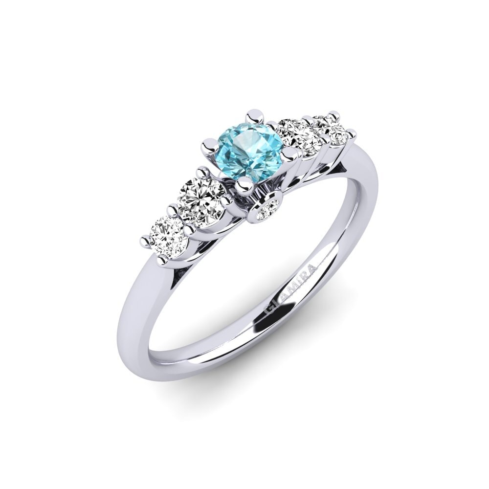 Blauer Zirkon Verlobungsring Sadie 0.25 crt
