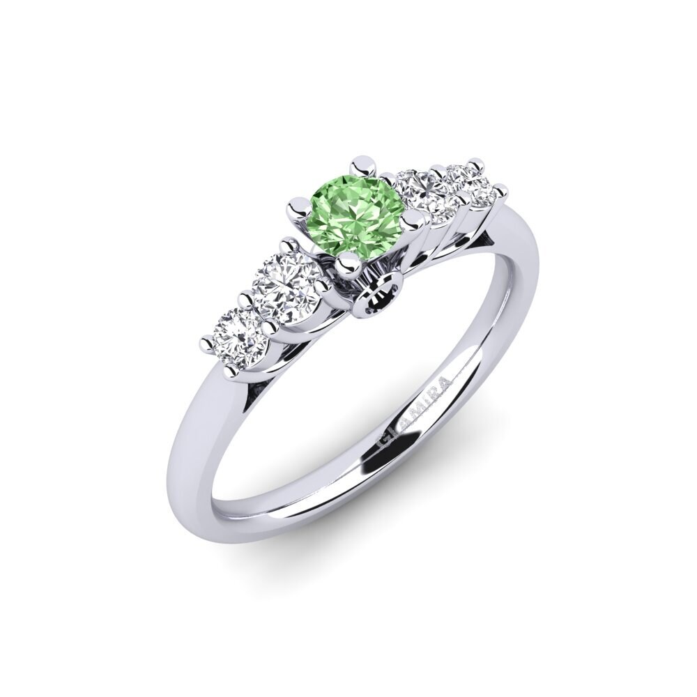 Diamante Verde Anel de Noivado Sadie 0.25 crt