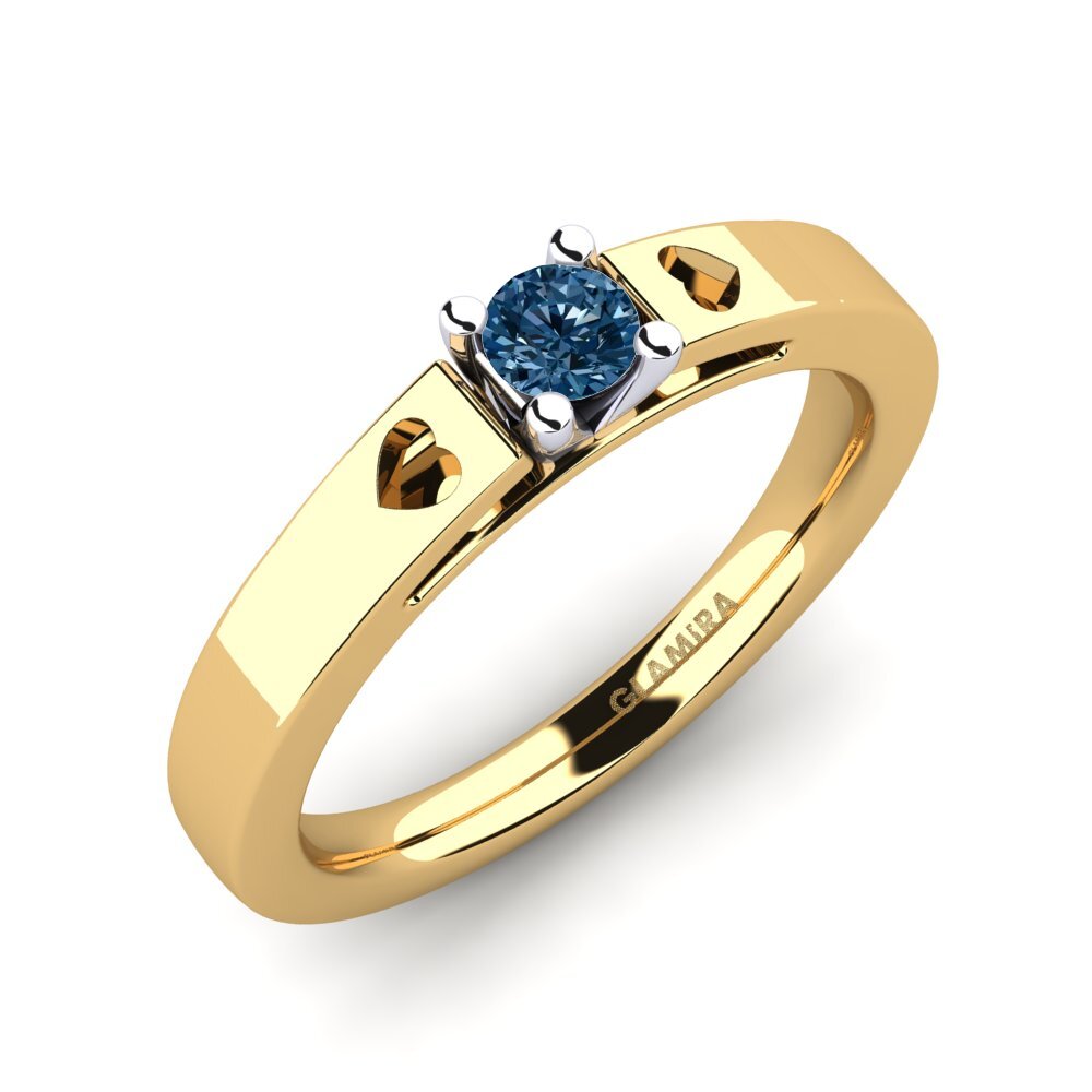14ct Yellow & White Gold Engagement Ring Samarie