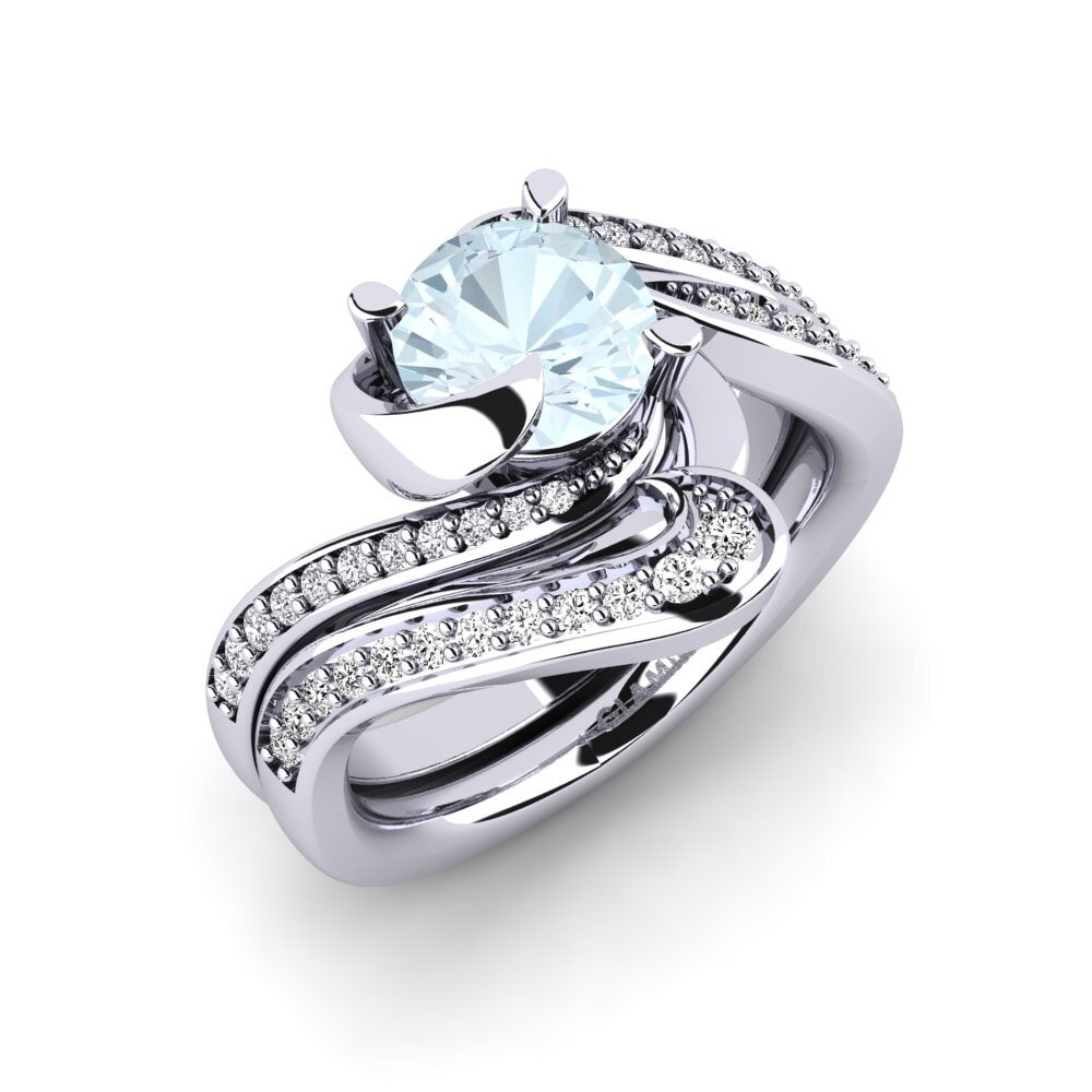 Aquamarine Bridal Set Sinuous