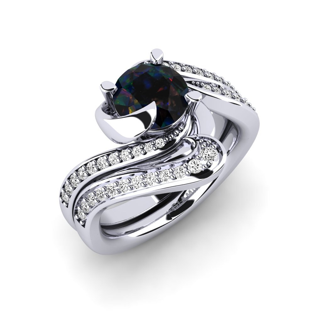 Opal Hitam Set Pengantin Sinuous