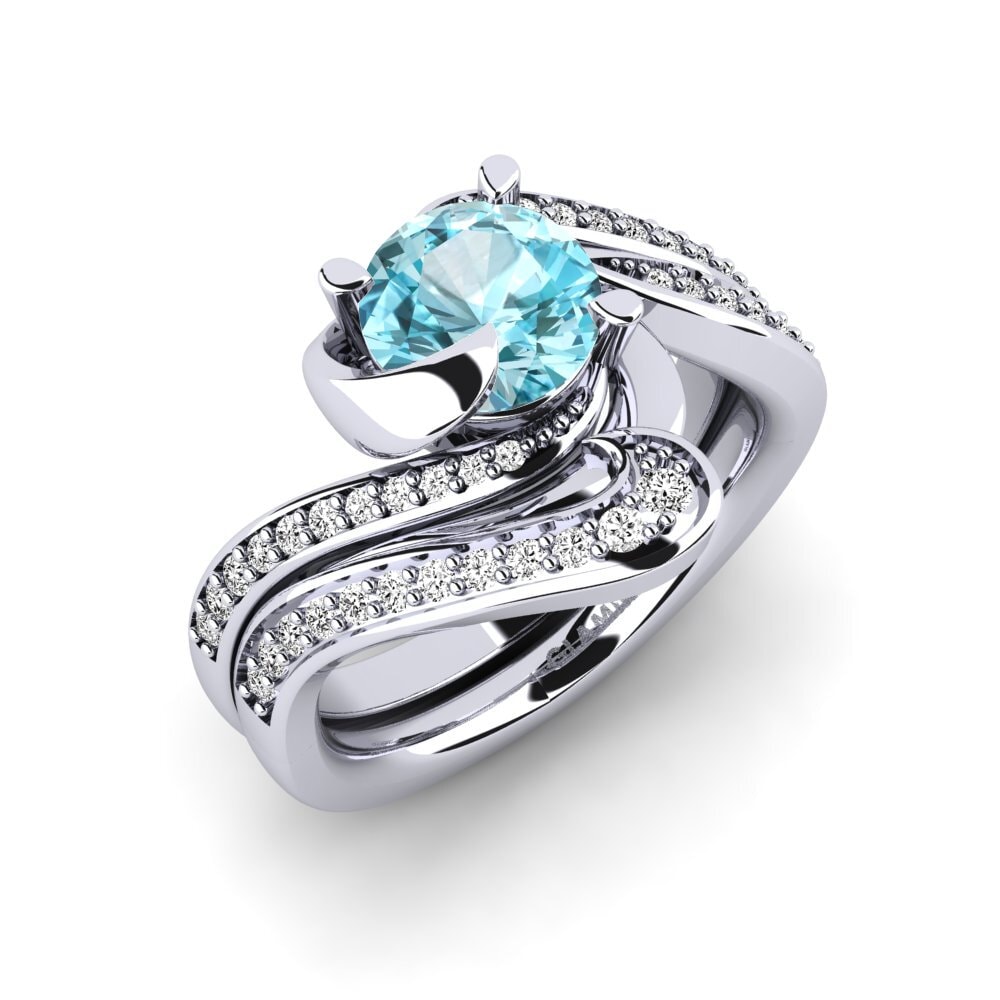 Zirkonia Biru Set Pengantin Sinuous