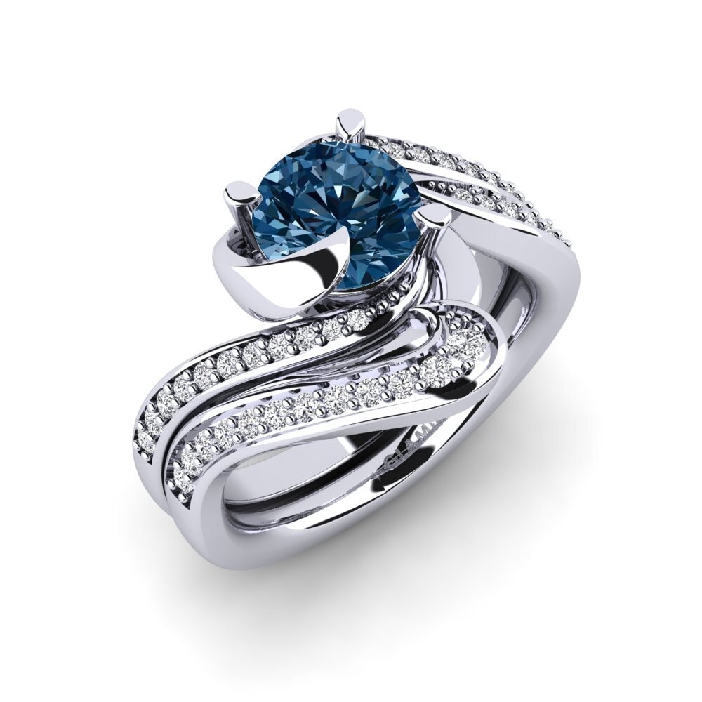 Berlian Biru Set Pengantin Sinuous