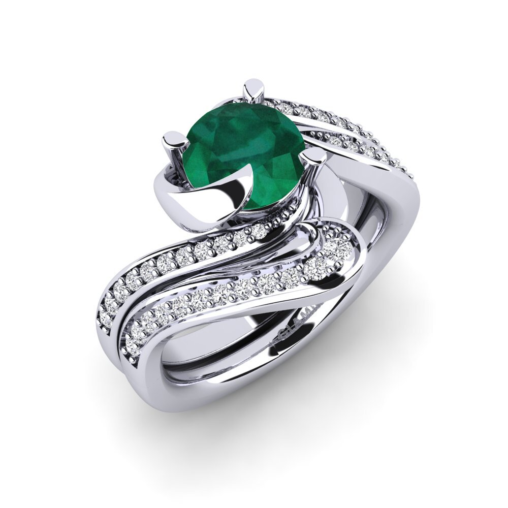 Esmeralda Set de Anillos Sinuous