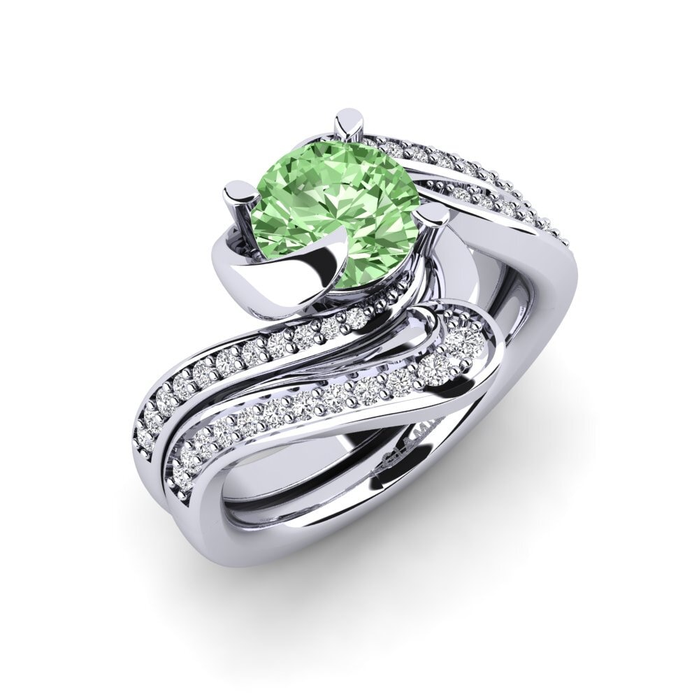Green Diamond Bridal Set Sinuous