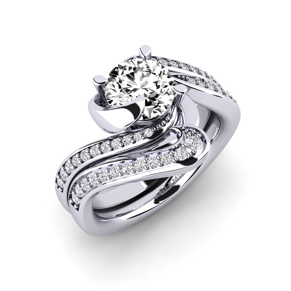 Moissanita Set de Anillos Sinuous