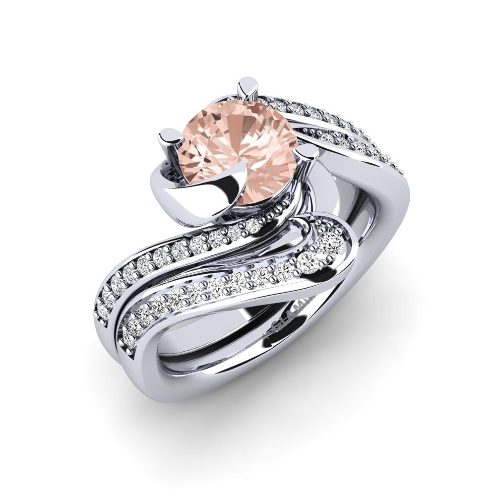 Morganite Bridal Set Sinuous