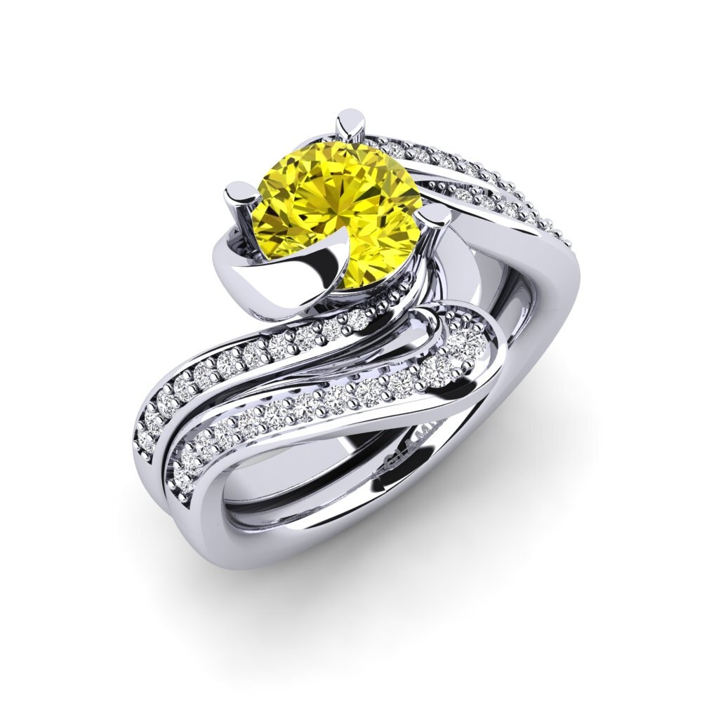 Yellow Diamond Bridal Set Sinuous