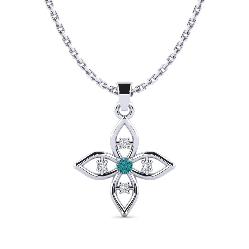 Diamante Azul Colgante de Mujer Sissie