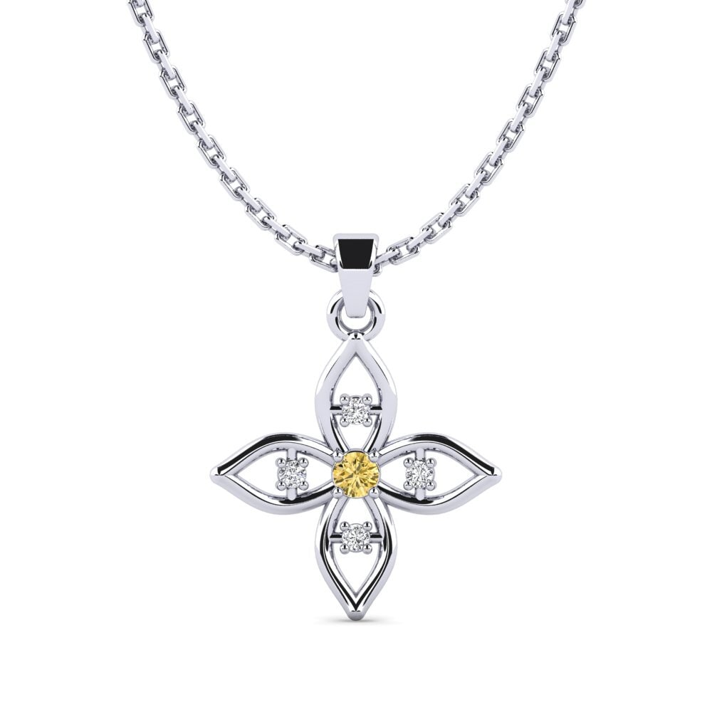 Diamante Amarillo Colgante de Mujer Sissie