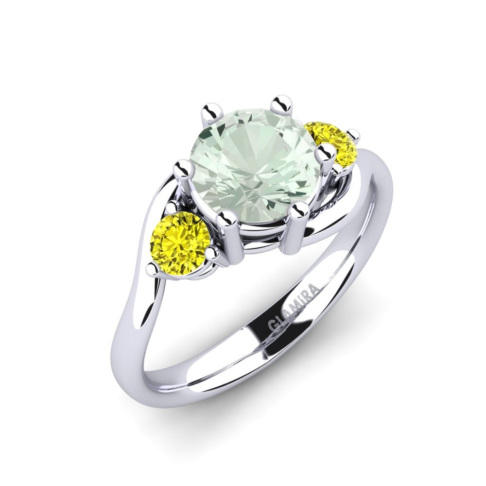 Amatista verde Anillo de compromiso Skarlette