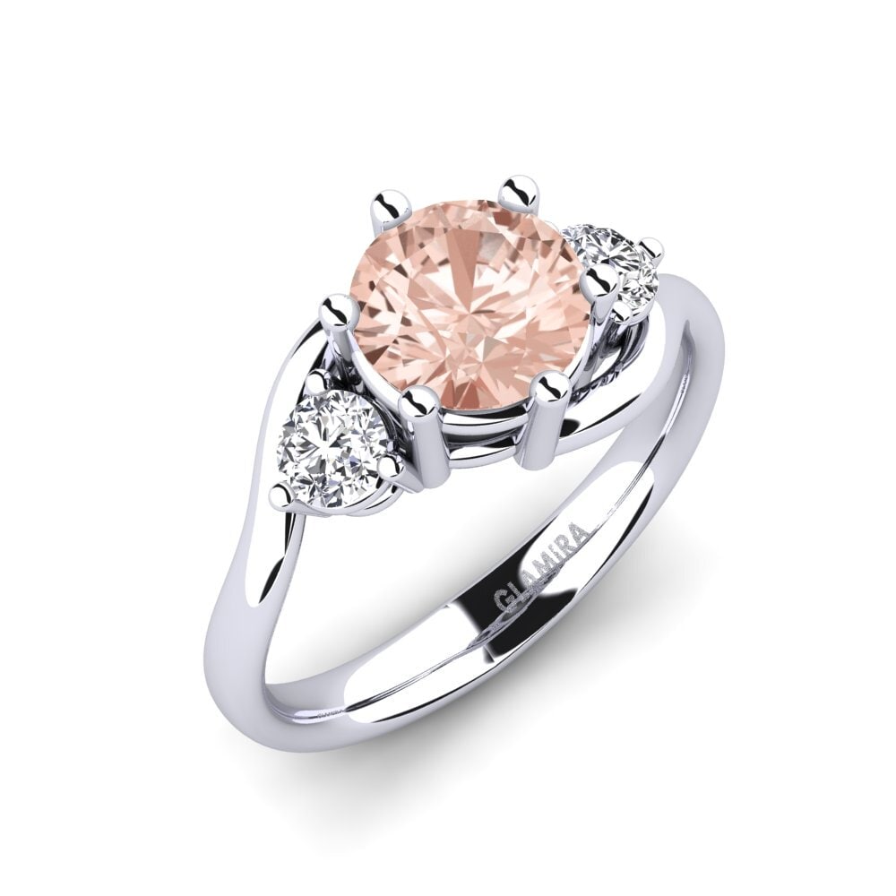 Round Morganite Engagement Ring Skarlette