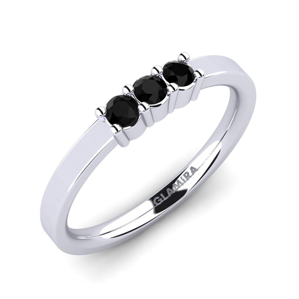 Black Sapphire Bridal Set Soulmates Ring B