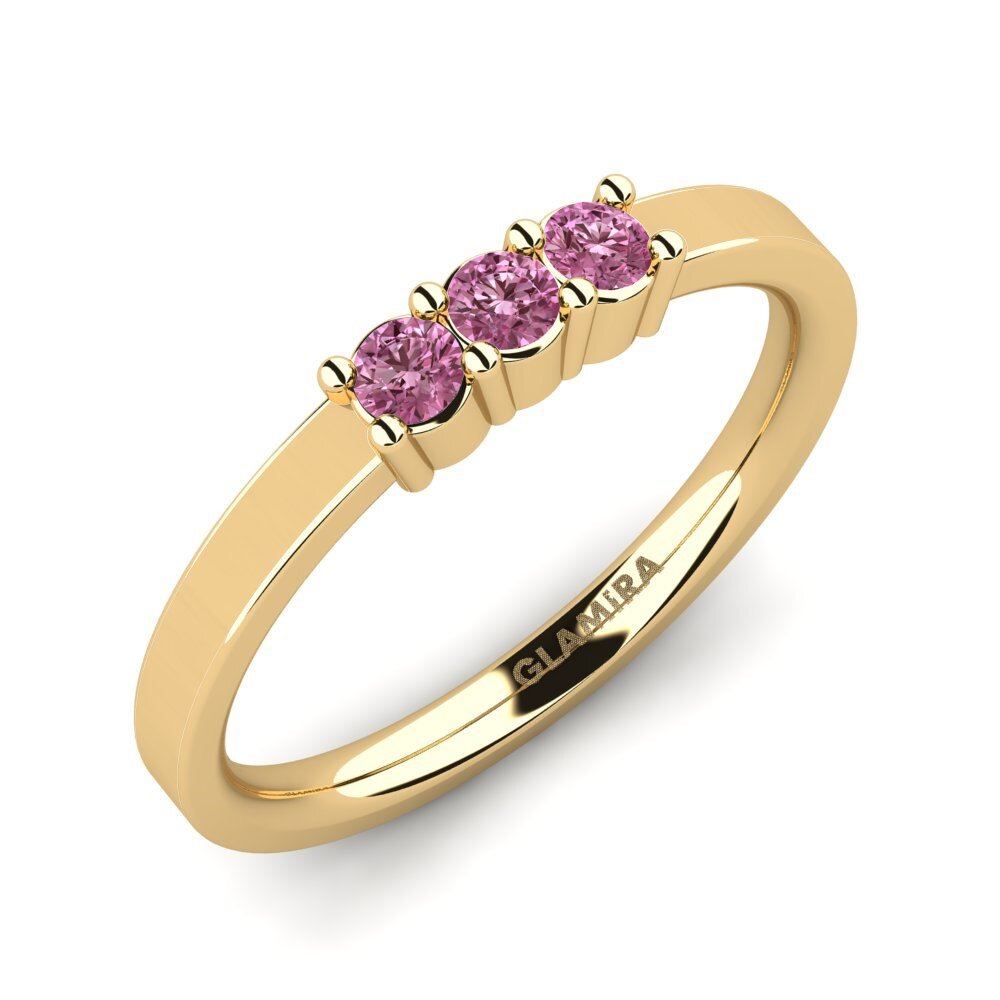 Or Jaune 9k Grenat de Rhodolite Ensemble de mariée Soulmates Bague B