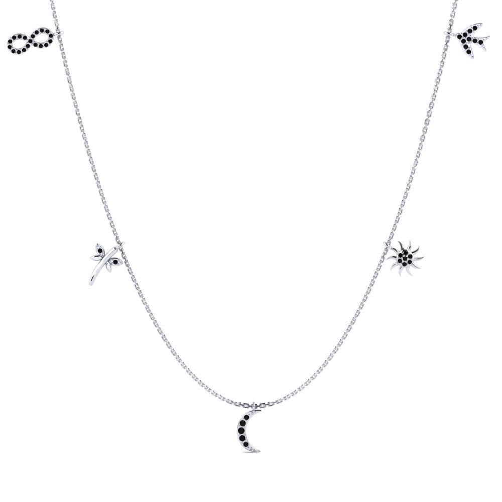 Black Sapphire Women's Necklace Suzette