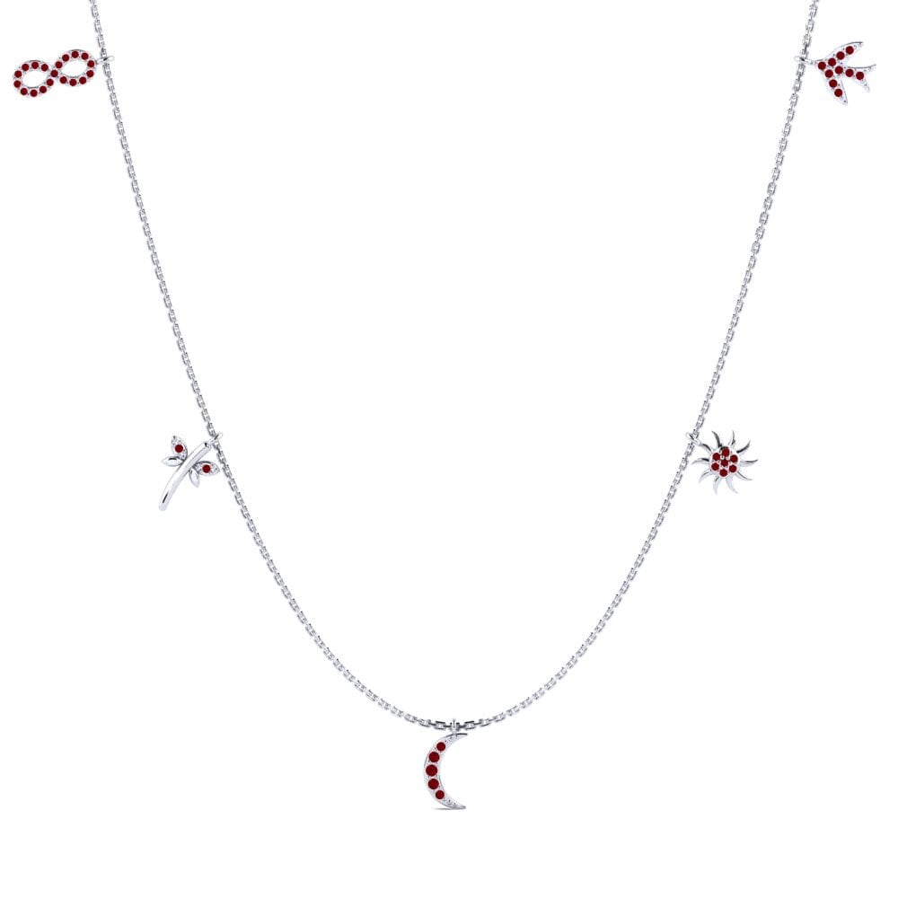 Red Zirconia Women's Necklace Suzette