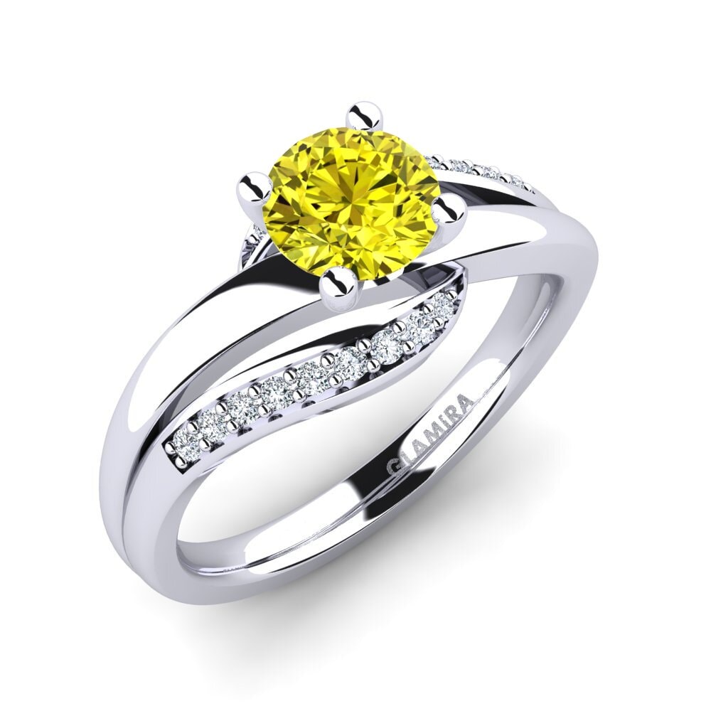 Diamante Amarillo Anillo de compromiso Sydney 0.8 crt