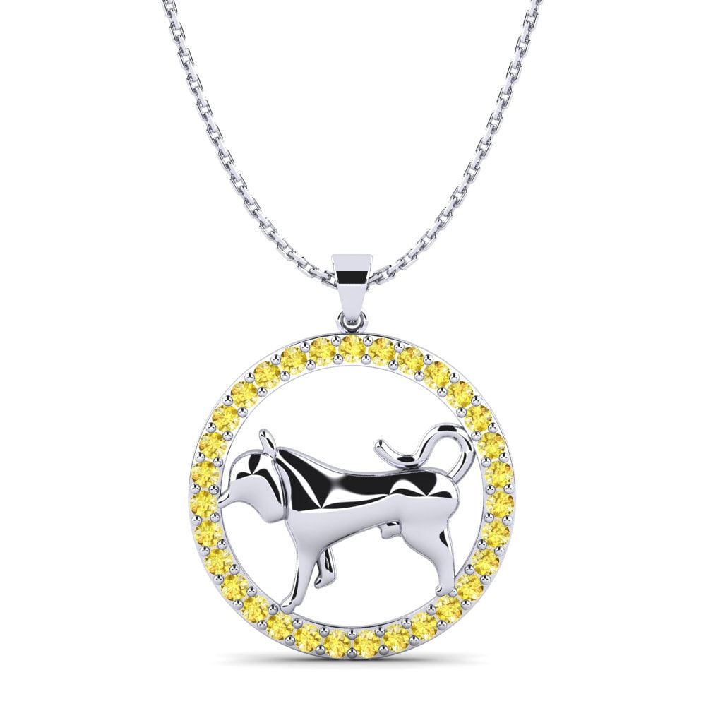 Yellow Sapphire Women's Pendant Taurus